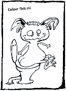 cartoon character on toilet - links to leaflet